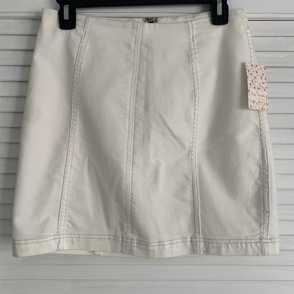 🛑SOLD🛑 NWT Free People Modern Femme Skirt White Size 12 - Picture 5 of 9